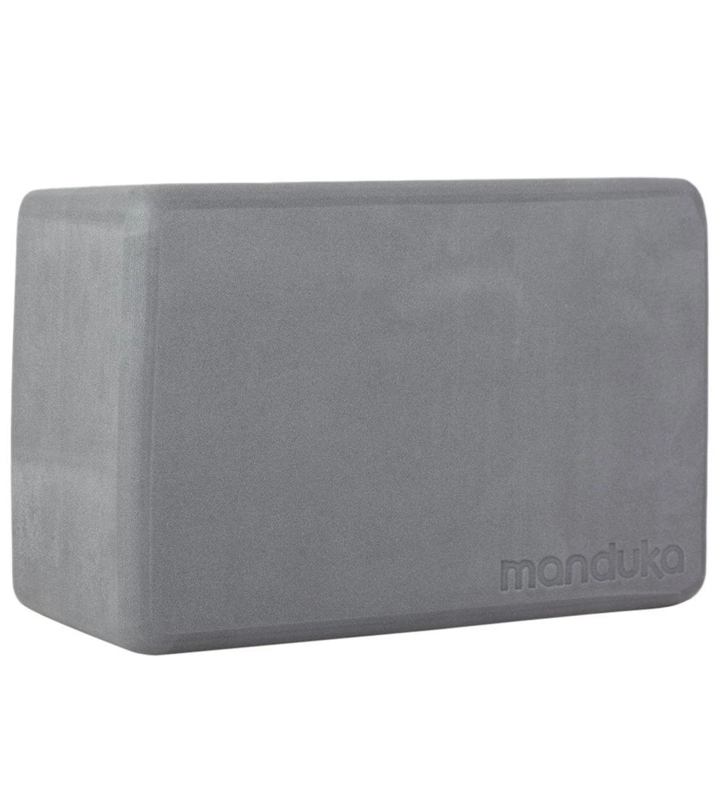 Manduka Recycled Foam Yoga Block Thunder 1 Manduka Recycled Foam Yoga Block Thunder