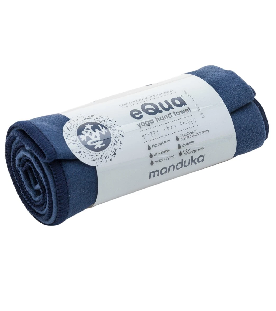 Manduka EQua Yoga Hand Towel Midnight 3 Manduka EQua Yoga Hand Towel Midnight - Image 3