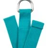 Hugger Mugger D-Ring Cotton Yoga Strap 6' Teal -EVERYDAY YOGA Sales 1740025167907 teal 2a 1
