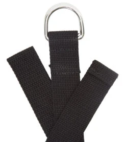 Hugger Mugger D-Ring Cotton Yoga Strap 6' Black