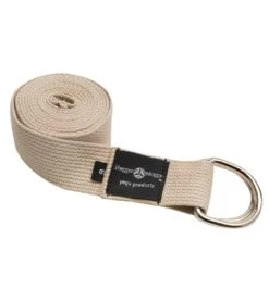 Hugger Mugger D-Ring Cotton Yoga Strap 6' -EVERYDAY YOGA Sales 1740025593891 natural 1a