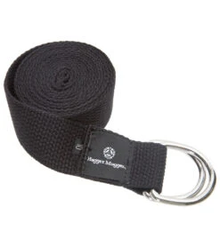 Hugger Mugger D-Ring Cotton Yoga Strap 10' Black -EVERYDAY YOGA Sales 1740029034531 black