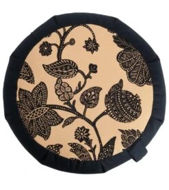 Hugger Mugger Zafu Printed Yoga Meditation Cushion Caramel Lotus -EVERYDAY YOGA Sales 1740046598179 caramellotus 3a