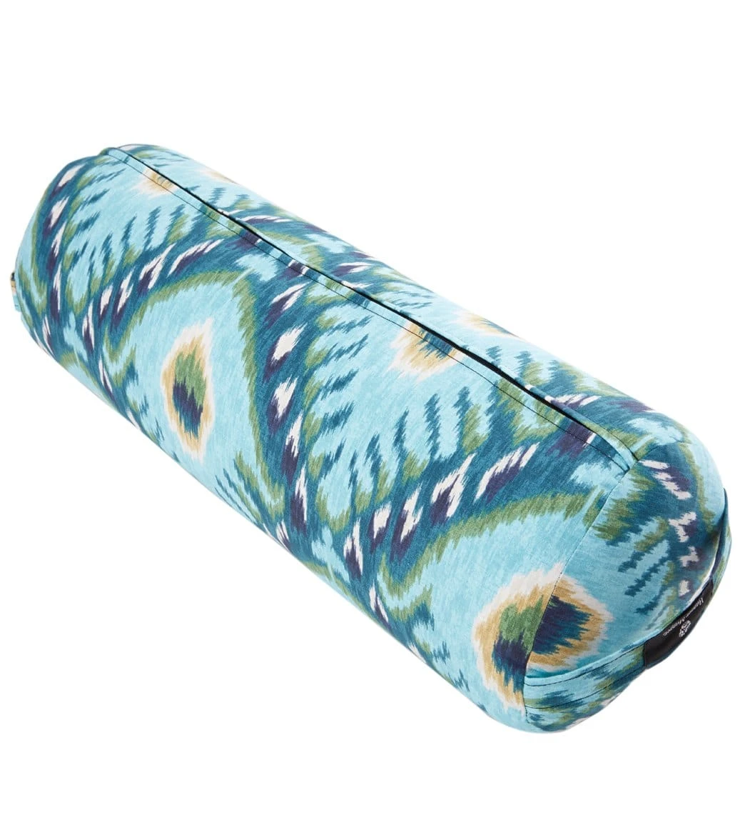 Hugger Mugger Round Printed Yoga Bolster Indigo Ikat 1 Hugger Mugger Round Printed Yoga Bolster Indigo Ikat