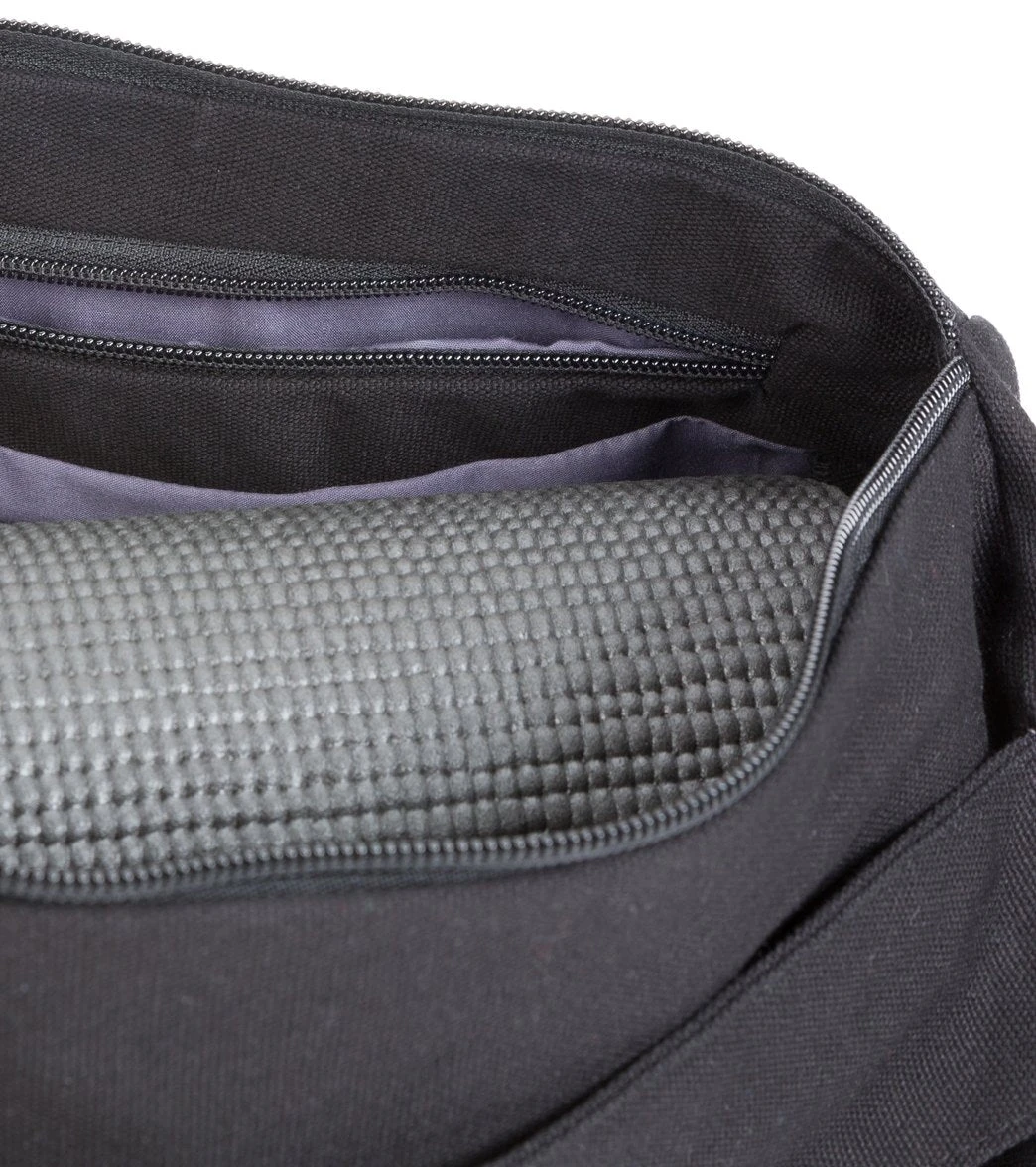 Everyday Yoga Cotton Mat Bag With Inner Pockets Black 6 Everyday Yoga Cotton Mat Bag With Inner Pockets Black - Image 6