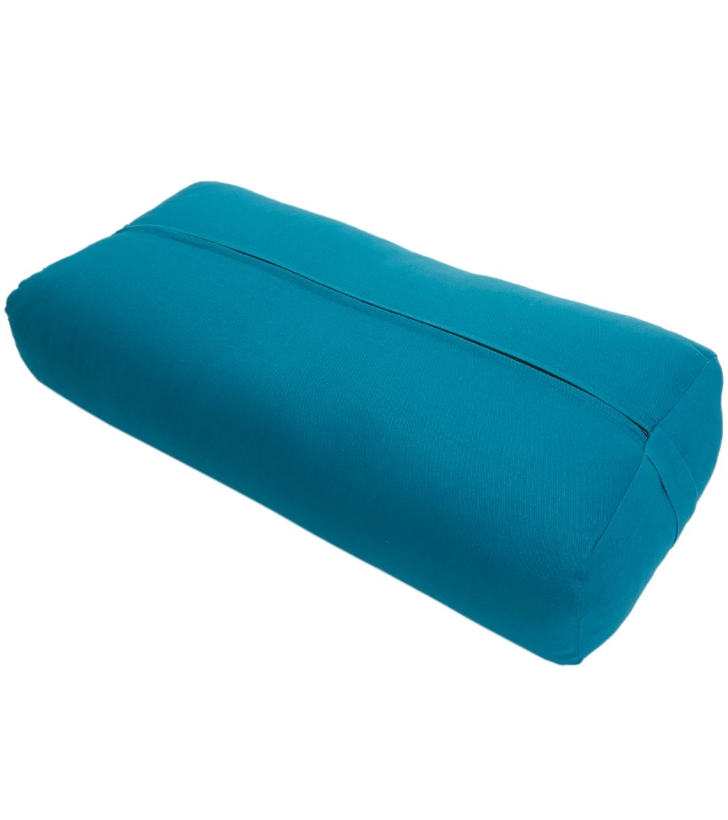 Everyday Yoga High Impact Cotton Rectangular Yoga Bolster Peacock 2 Everyday Yoga High Impact Cotton Rectangular Yoga Bolster Peacock - Image 2