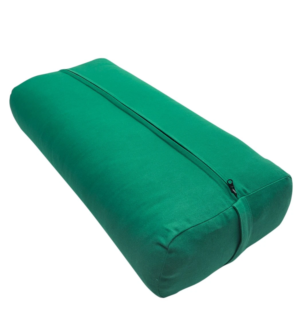 Everyday Yoga High Impact Cotton Rectangular Yoga Bolster Kale 2 Everyday Yoga High Impact Cotton Rectangular Yoga Bolster Kale - Image 2