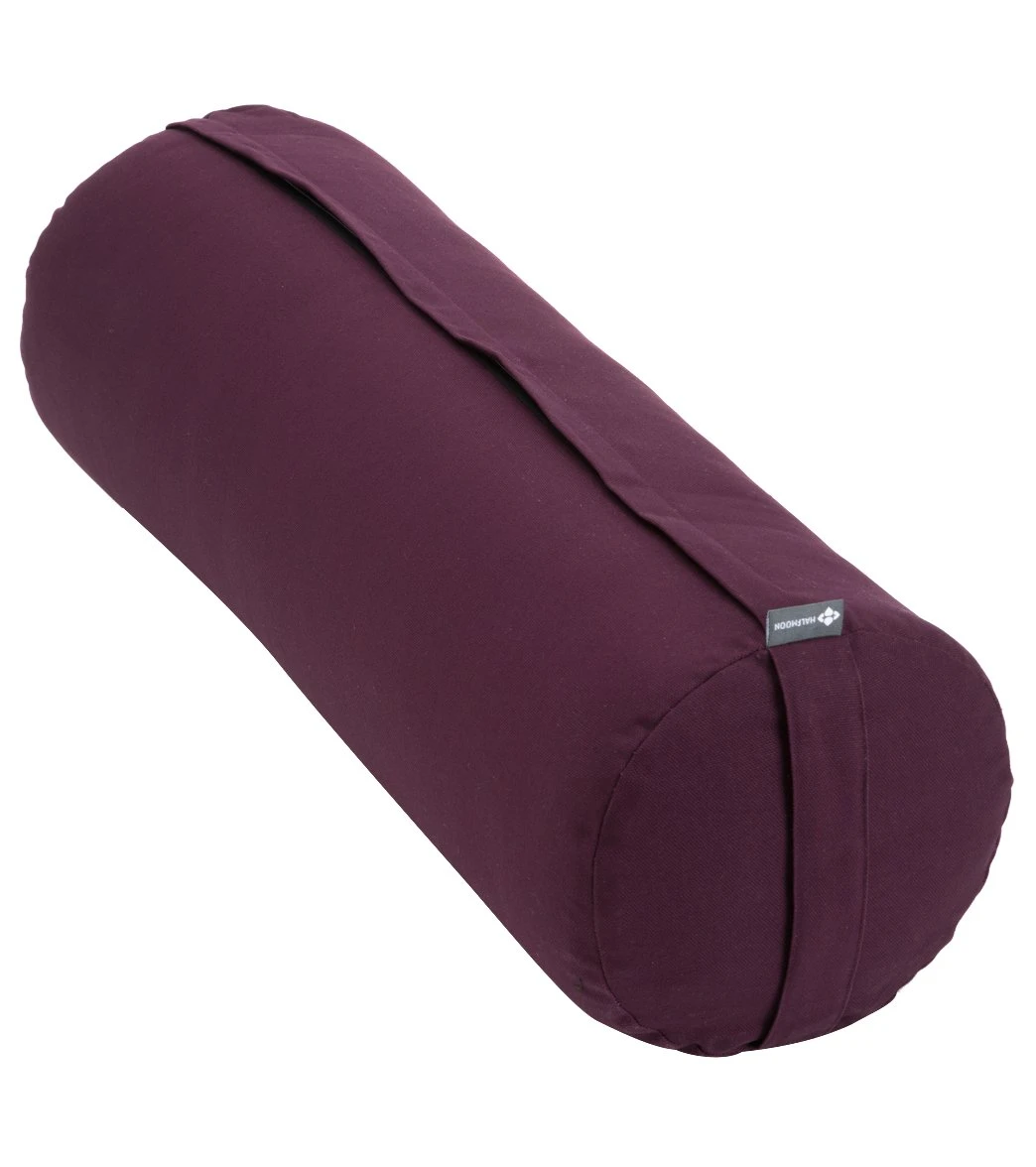 Halfmoon Cylindrical Yoga Bolster Aubergine 2 Halfmoon Cylindrical Yoga Bolster Aubergine - Image 2