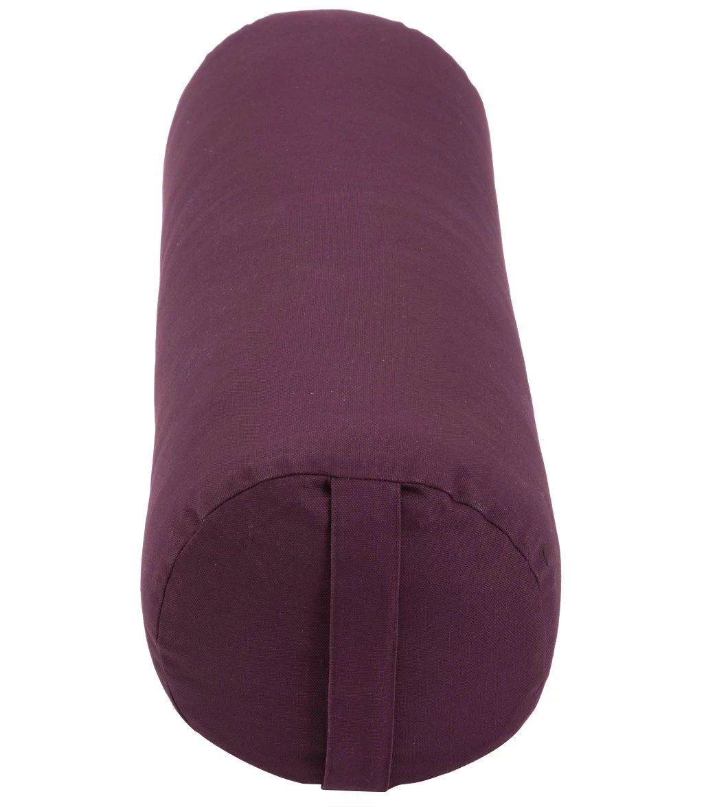 Halfmoon Cylindrical Yoga Bolster Aubergine 3 Halfmoon Cylindrical Yoga Bolster Aubergine - Image 3