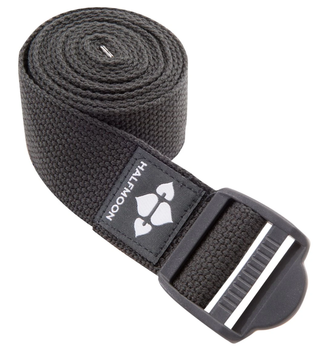Halfmoon 6' Essential Yoga Strap Charcoal 3 Halfmoon 6' Essential Yoga Strap Charcoal - Image 3