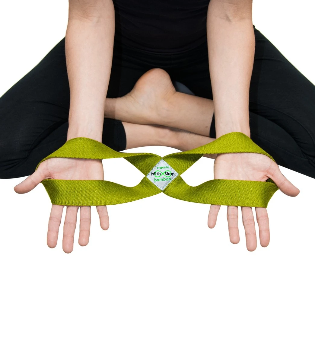Infinity Strap Organic Bamboo Small 13" Yoga Strap Olive 1 Infinity Strap Organic Bamboo Small 13" Yoga Strap Olive