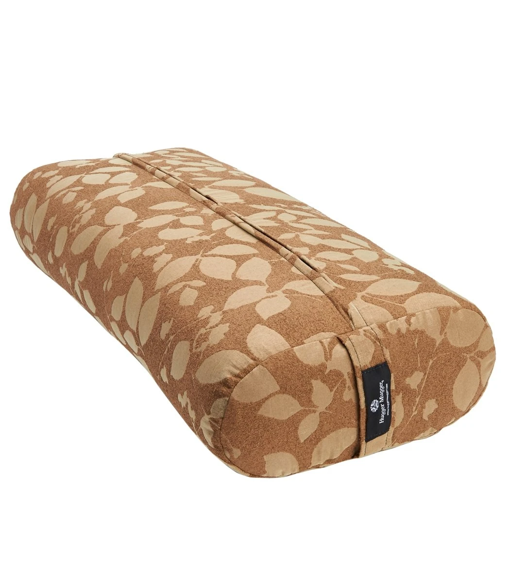 Hugger Mugger Standard Printed Yoga Bolster Golden Leaf 1 Hugger Mugger Standard Printed Yoga Bolster Golden Leaf
