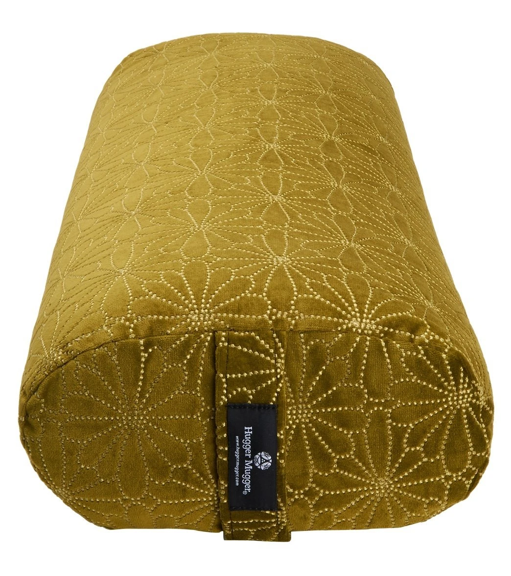 Hugger Mugger Standard Printed Yoga Bolster Retro Olive 2 Hugger Mugger Standard Printed Yoga Bolster Retro Olive - Image 2