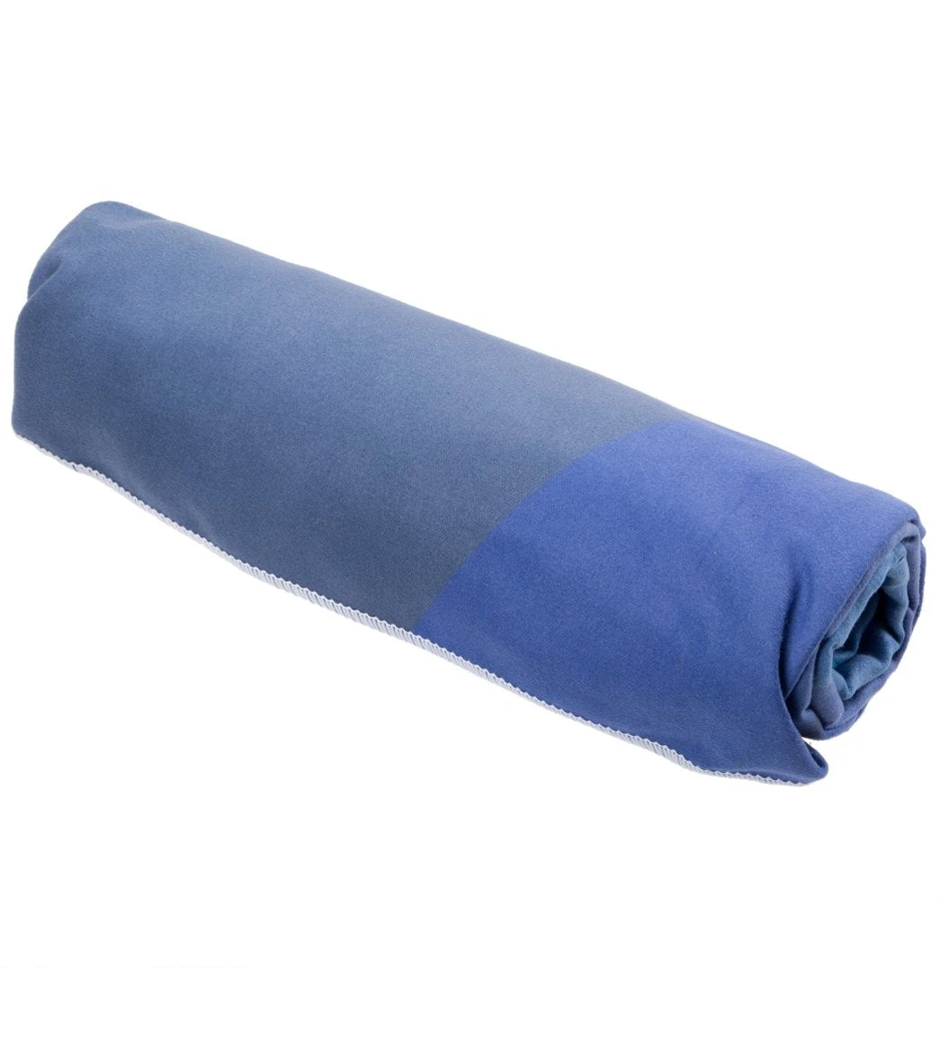 Yoga Design Lab Geo Blue Hot Yoga Mat Towel 2 Yoga Design Lab Geo Blue Hot Yoga Mat Towel - Image 2