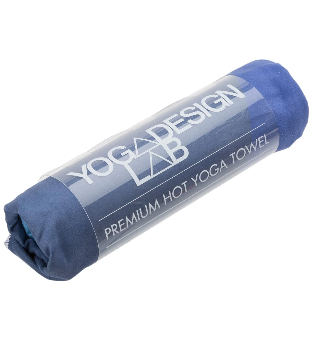 Yoga Design Lab Geo Blue Hot Yoga Mat Towel 4 Yoga Design Lab Geo Blue Hot Yoga Mat Towel - Image 4