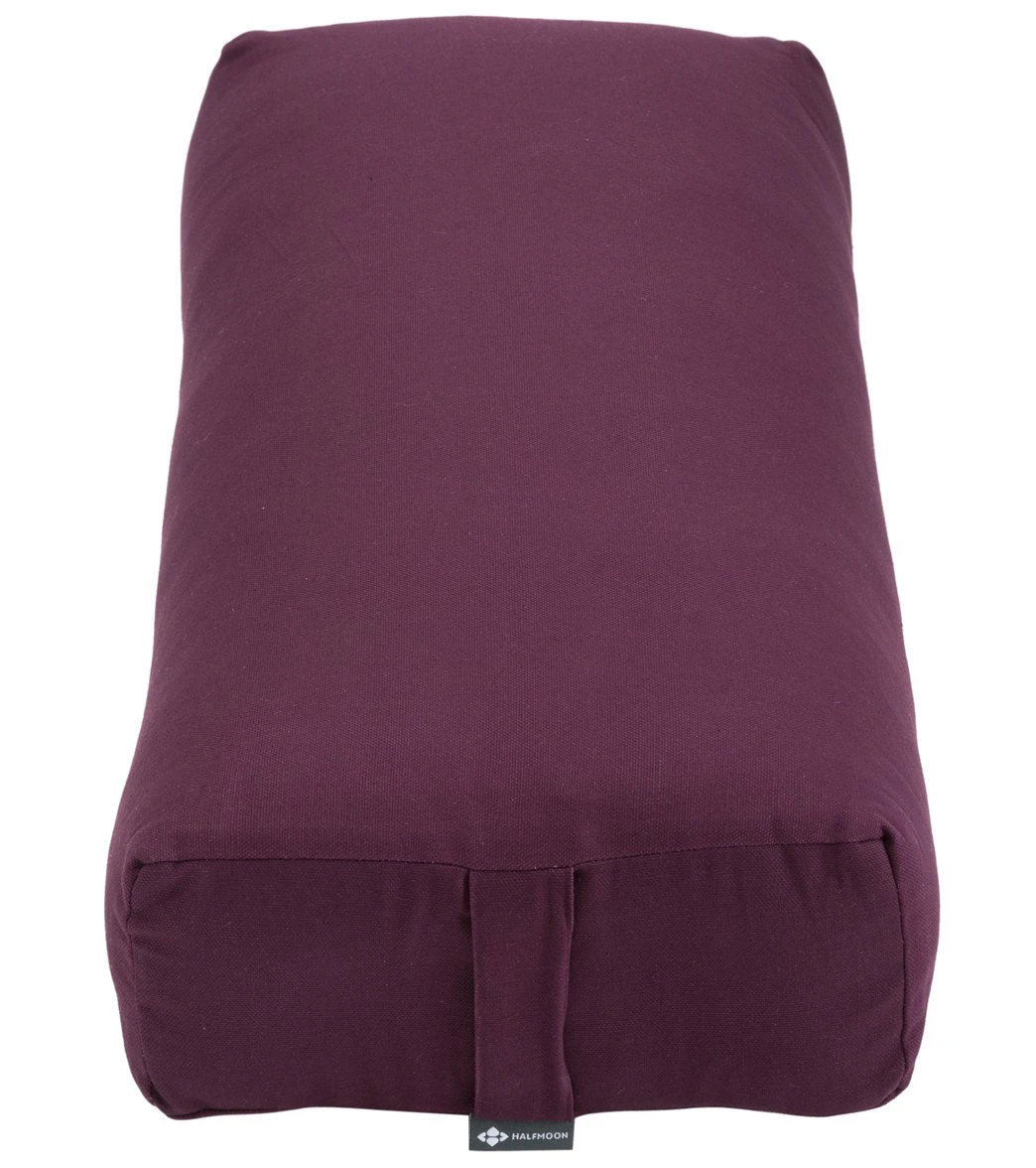 Halfmoon Rectangular Yoga Bolster Aubergine 2 Halfmoon Rectangular Yoga Bolster Aubergine - Image 2
