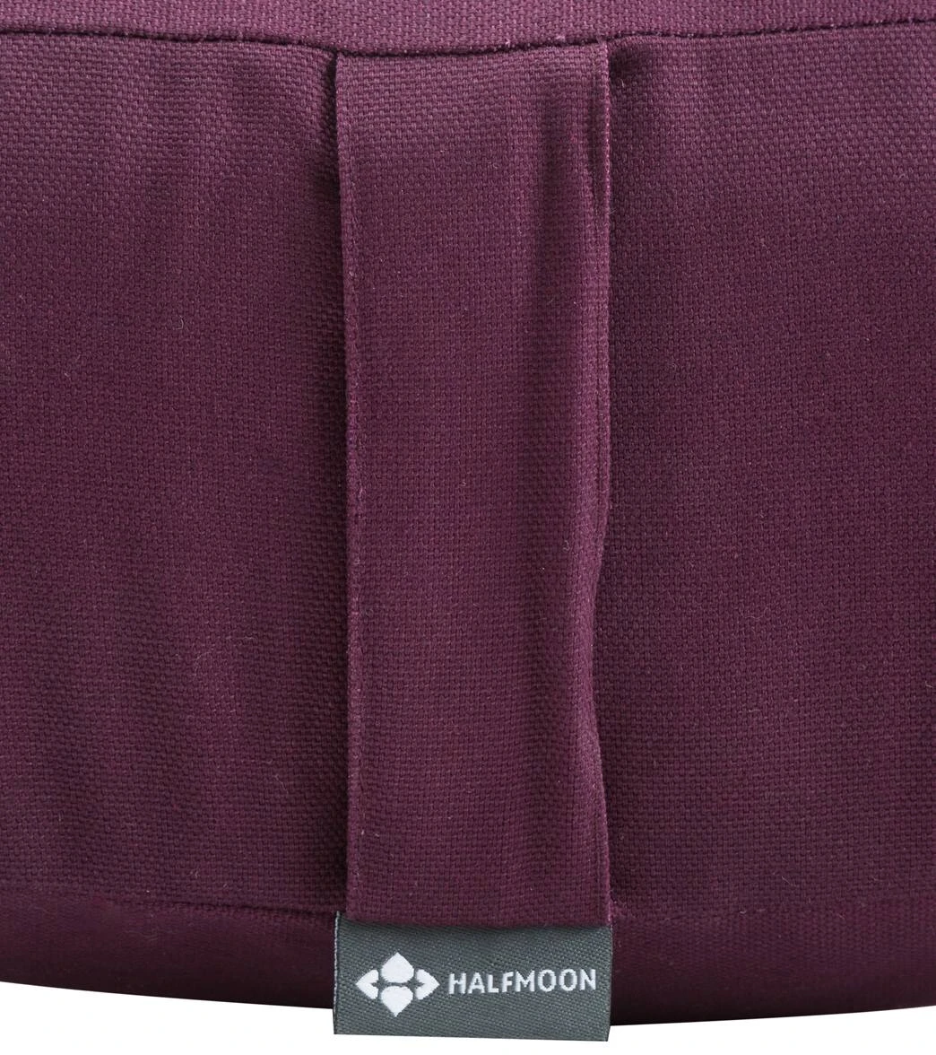 Halfmoon Rectangular Yoga Bolster Aubergine 3 Halfmoon Rectangular Yoga Bolster Aubergine - Image 3