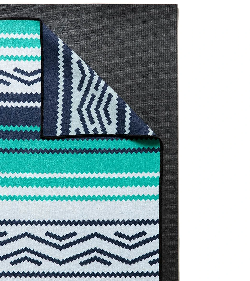 Nomadix Baja Double-Sided Yoga Mat Towel Aqua 1 Nomadix Baja Double-Sided Yoga Mat Towel Aqua