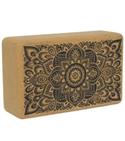 Yoga Design Lab Mandala Cork Yoga Block 3 Inch -EVERYDAY YOGA Sales 4377771147307 mandalablack 1