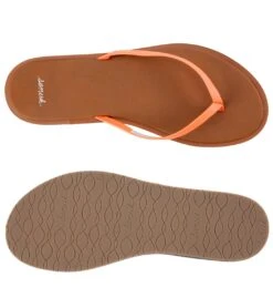 Sanuk Women's Yoga Aurora Flip Flop Hot Coral -EVERYDAY YOGA Sales 4429070499883 hotcoral 4a