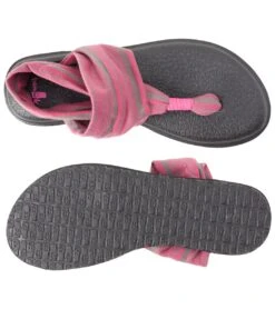 Sanuk Women's Yoga Sling 2 Sandal Charcoal/Hot Pink -EVERYDAY YOGA Sales 4429070991403 charcoalhotpink 4a