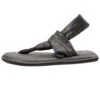Sanuk Women's Yoga Sling 2 Metallic Sandal Black Rainbow -EVERYDAY YOGA Sales 4429072269355 blackrainbow 2a