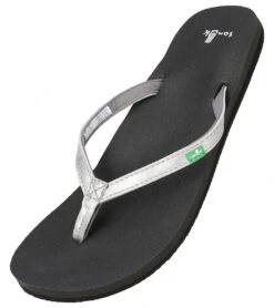 Sanuk Women's Yoga Joy Metallic Flip Flop -EVERYDAY YOGA Sales 4429073317931 silver 1a