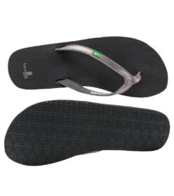 Sanuk Women's Yoga Joy Metallic Flip Flop -EVERYDAY YOGA Sales 4429073383467 pewter 4a