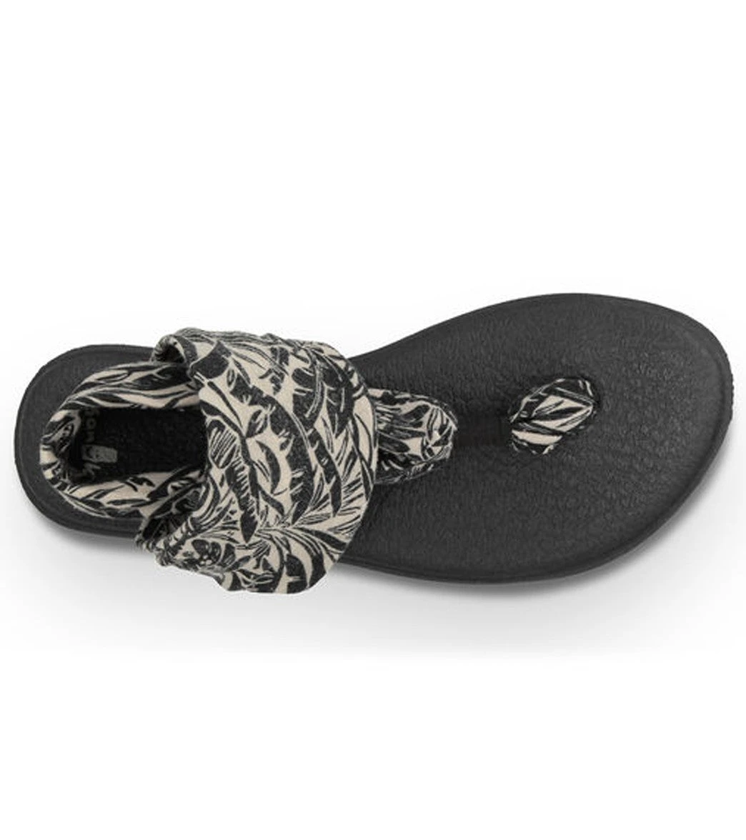 Sanuk Yoga Sling 2 Prints Sandal Black/White Hawaiian 3 Sanuk Yoga Sling 2 Prints Sandal Black/White Hawaiian - Image 3