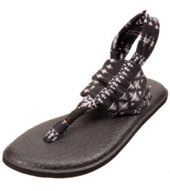 Sanuk Women's Yoga Sling 2 Prints Sandal Black/Natural Koa Tribal -EVERYDAY YOGA Sales 4429075054635 blacknaturalkoatribal