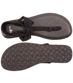 Sanuk Women's Yoga Sling Ella Sandal -EVERYDAY YOGA Sales 4429075120171 black 4a