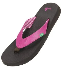 Sanuk Women's Yoga Mat Flip Flop -EVERYDAY YOGA Sales 4429076430891 pink 7a
