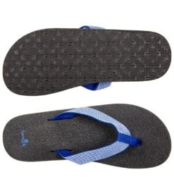 Sanuk Women's Yoga Mat Webbing Flip Flop -EVERYDAY YOGA Sales 4429077545003 deepblueoffwhite 4a