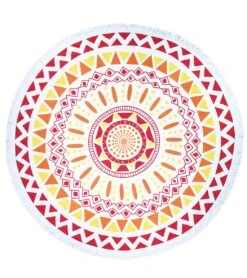 Beach Lulu The Mayan Round Beach Towel