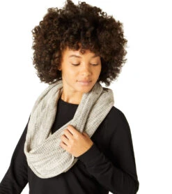 Beyond Yoga Waffle Knit Long Infinity Scarf 19 Beyond Yoga Waffle Knit Long Infinity Scarf -EVERYDAY YOGA Sales 4501666299947 creamheather 2a