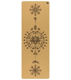 Yoloha Aura Cork Yoga Mat 72" Lotus Mind