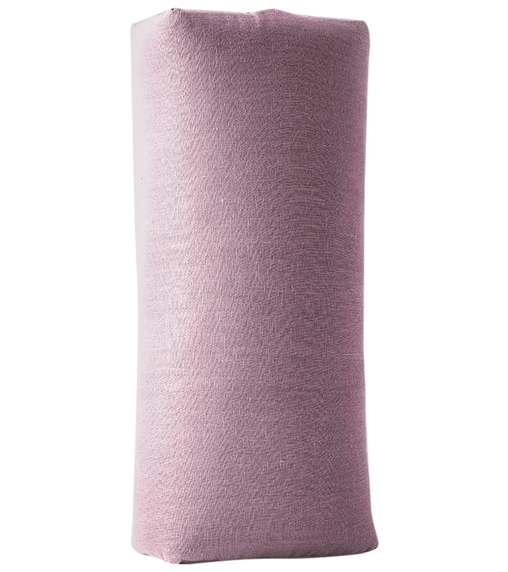 Halfmoon Linen Rectangular Bolster Fig Linen 1 Halfmoon Linen Rectangular Bolster Fig Linen