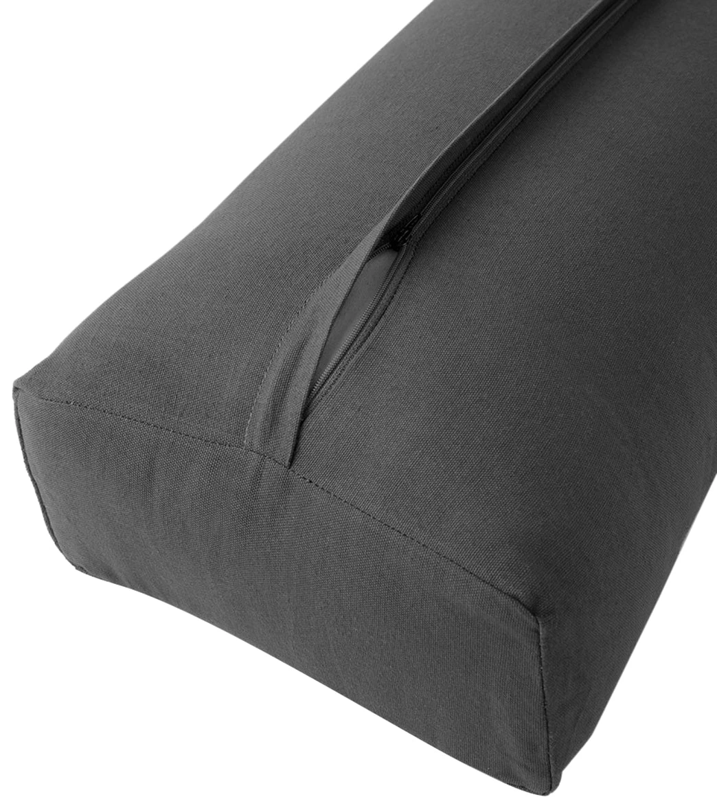 Halfmoon Essential Cotton Restorative Bolster Charcoal 1 Halfmoon Essential Cotton Restorative Bolster Charcoal