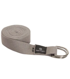 Hugger Mugger D-Ring Cotton Yoga Strap 10' Grey 3 Hugger Mugger D-Ring Cotton Yoga Strap 10' Grey -EVERYDAY YOGA Sales 6618083950635 grey