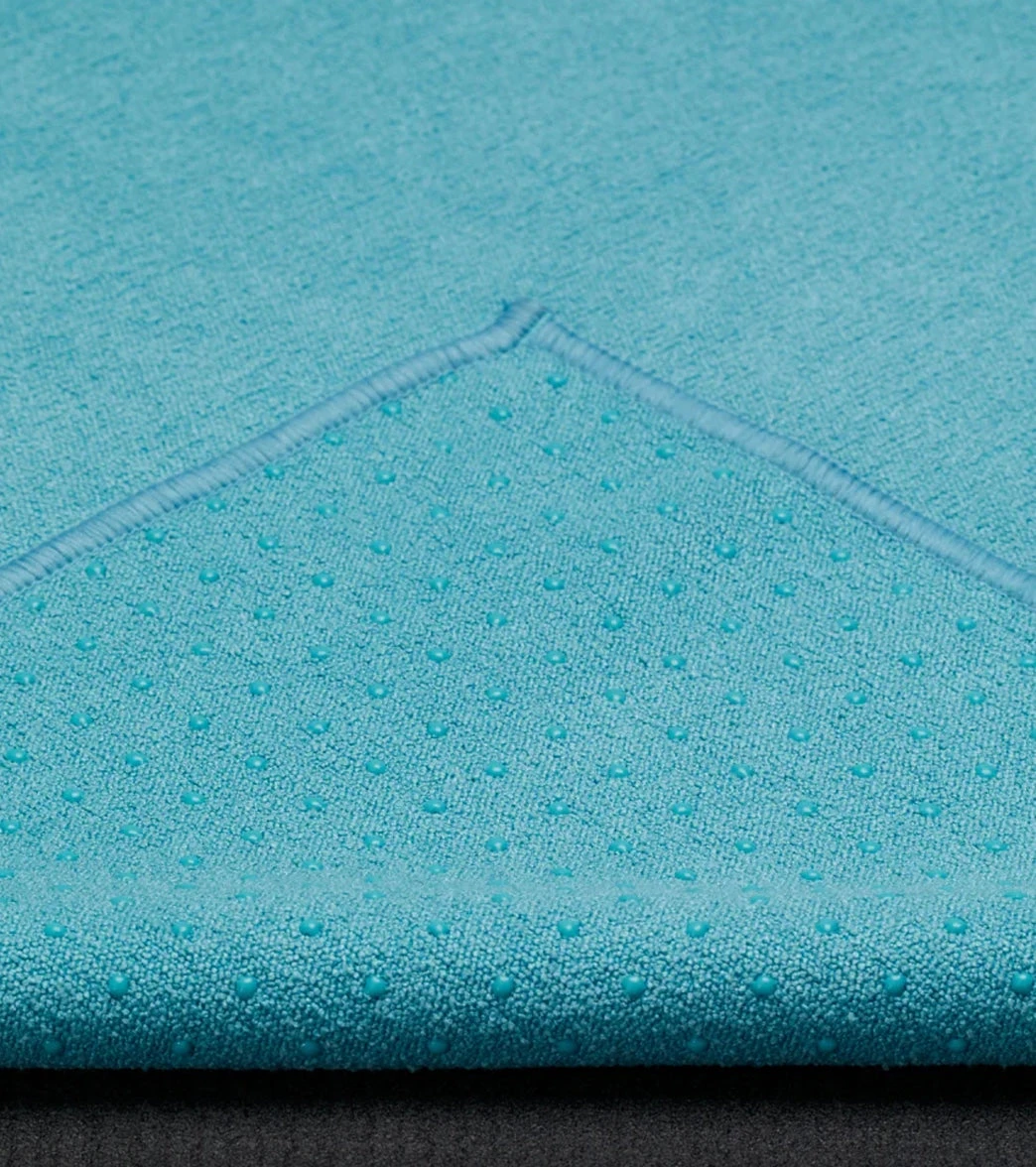 Manduka Yogitoes+ Repreve® Yoga Mat Towel, 71" Aqua 1 Manduka Yogitoes+ Repreve® Yoga Mat Towel, 71" Aqua